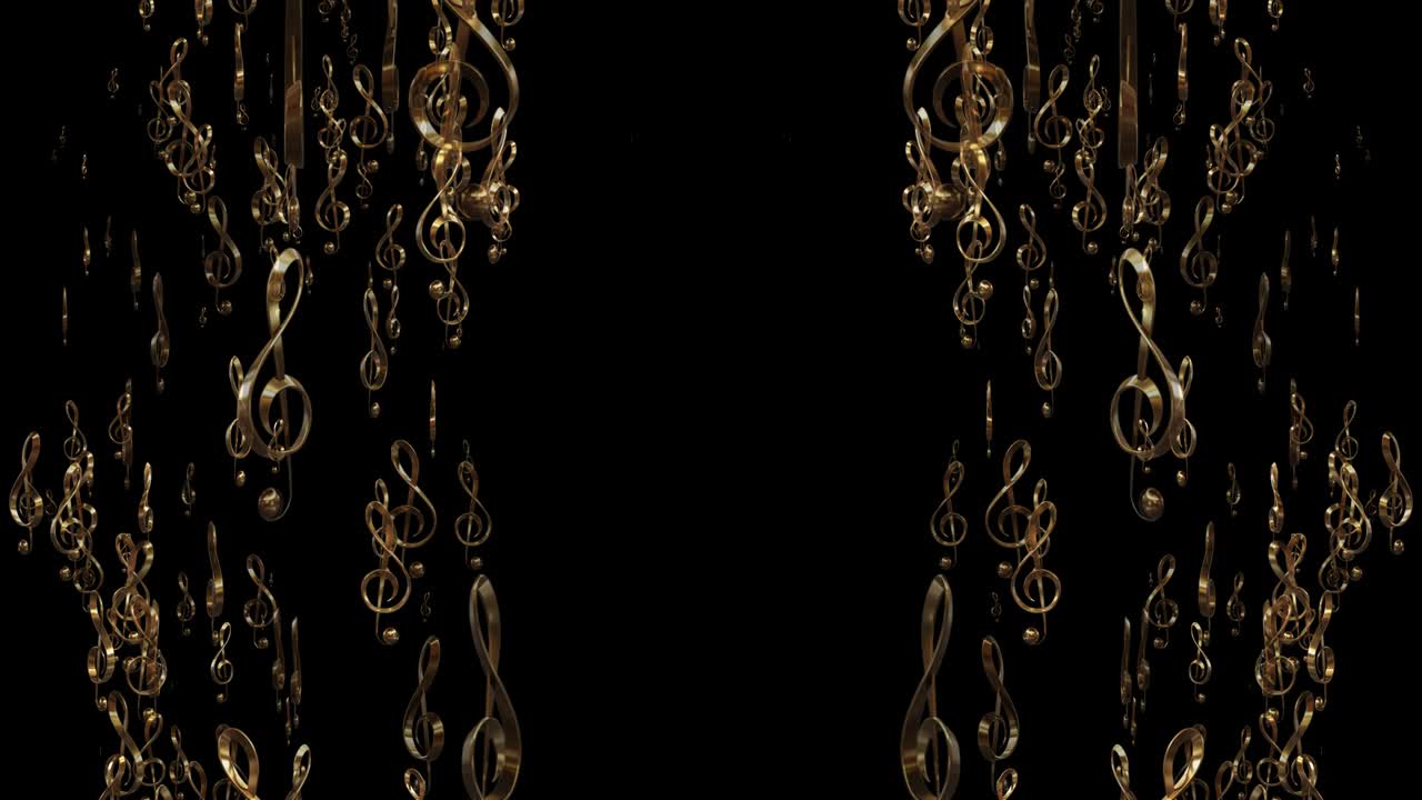3d realistic animation, Treble Clef Music Background Loop