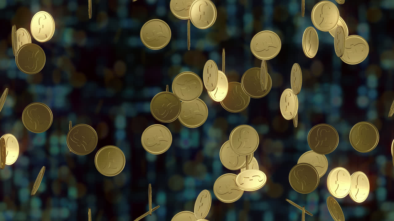 dinero libra fondo bucle azulejos remolino moneda de oro