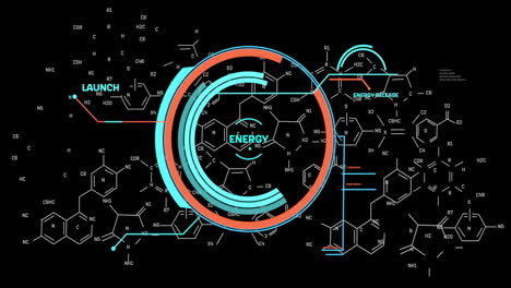 animation of digital data processing over connections on black background