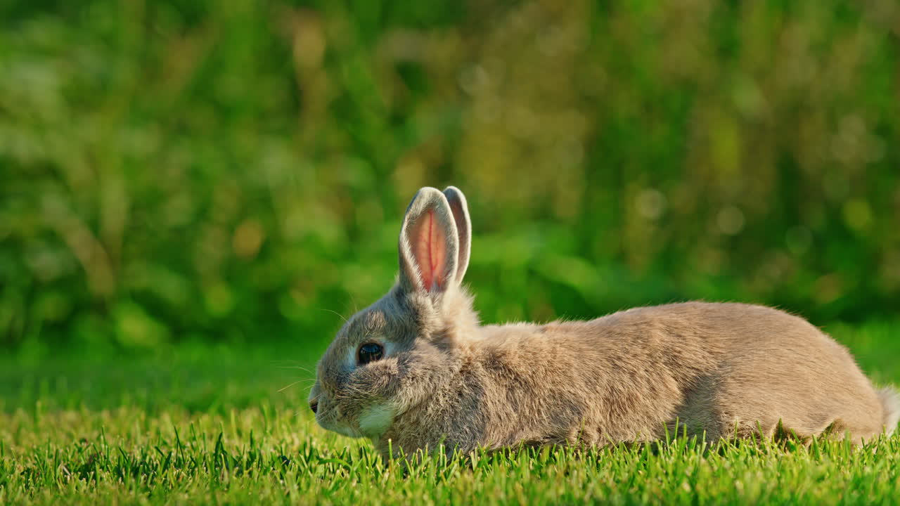 un conejo bebé en un prado