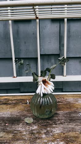 dried flower arrangement in a vase