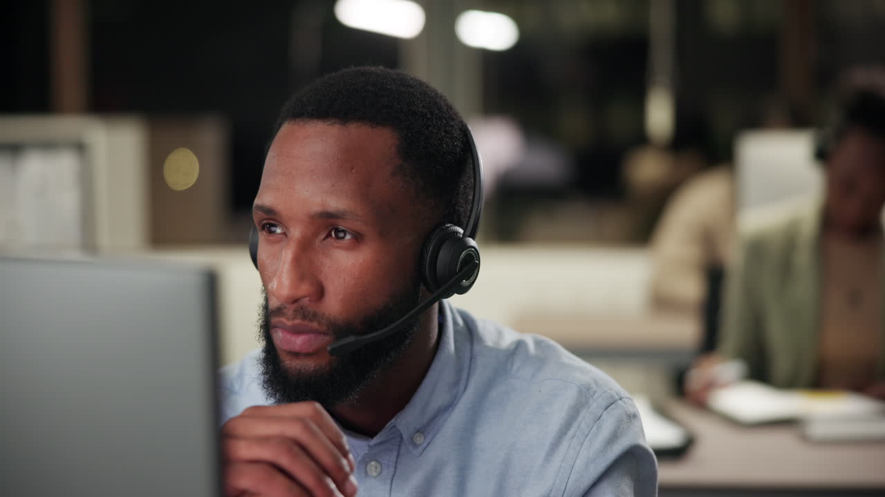Man working in a call center