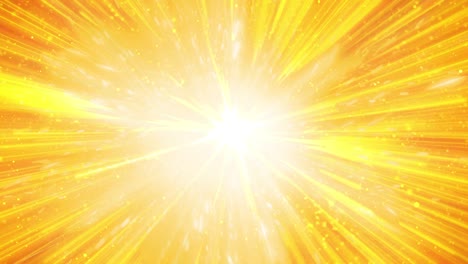 radiation that shines in gold. glittering background.