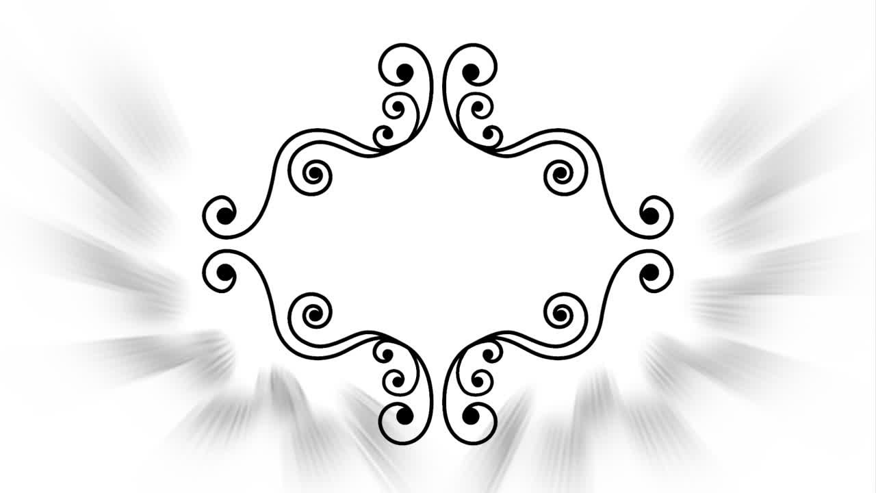 marco elegante con animación de video de la corona