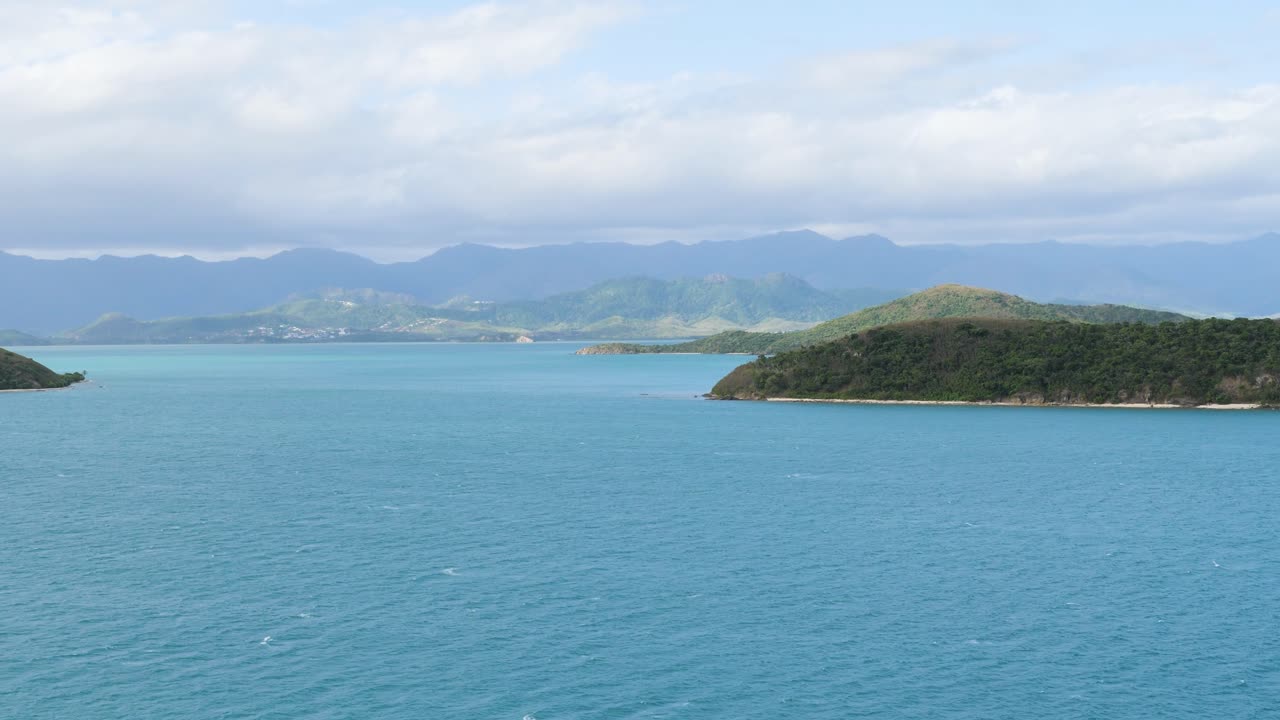 Beautiful view of Noumea, New Caledonia. View of the mountain range.