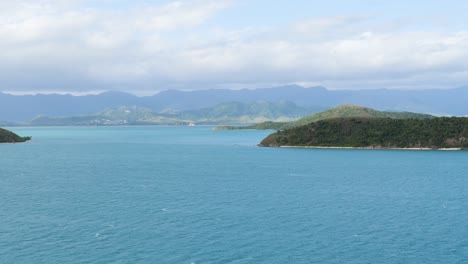 beautiful view of noumea, new caledonia. view of the mountain range.