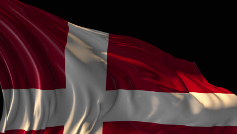 agitando la bandera de dinamarca