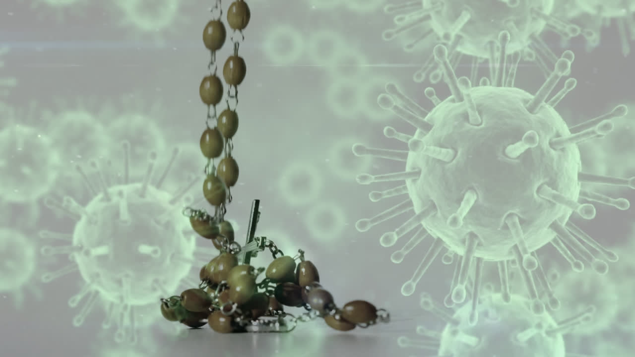 ковид-19 клетки движутся против розария падает