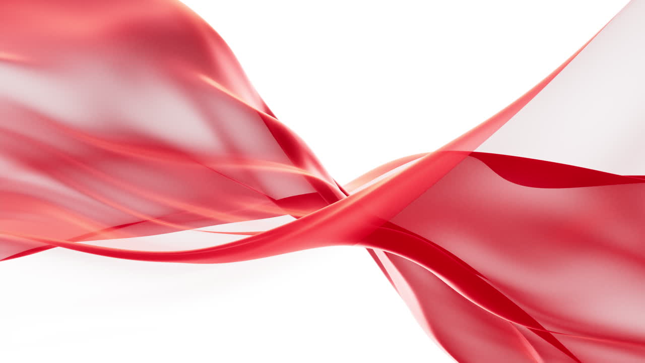 흐르는 빨간 천 배경, 3d 렌더링