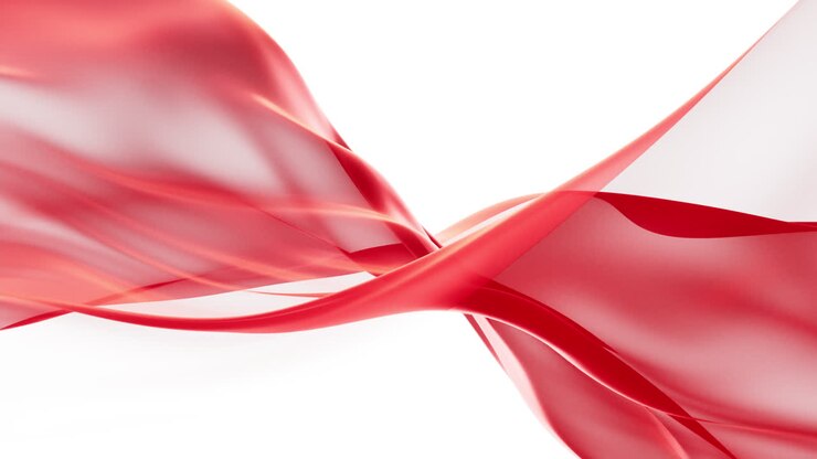 Flowing red cloth background, 3d rendering.