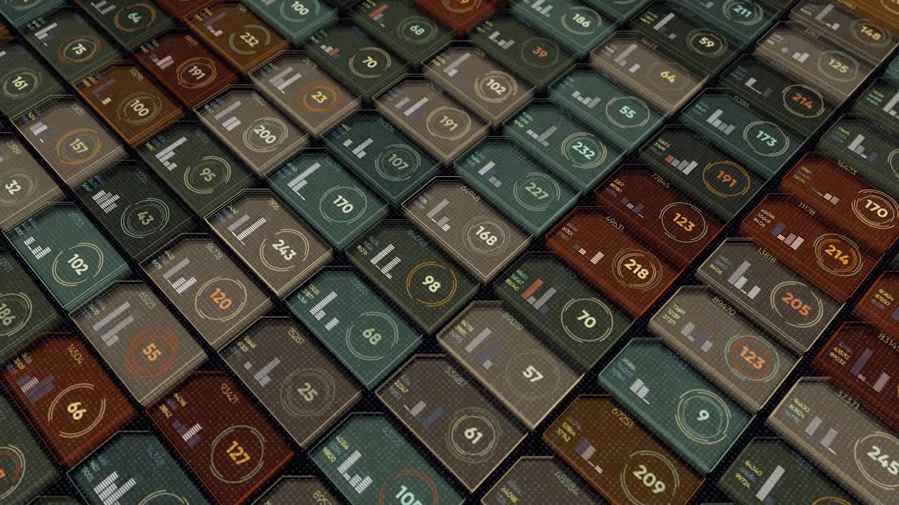 tablero de visualización de datos futuristas abstractos