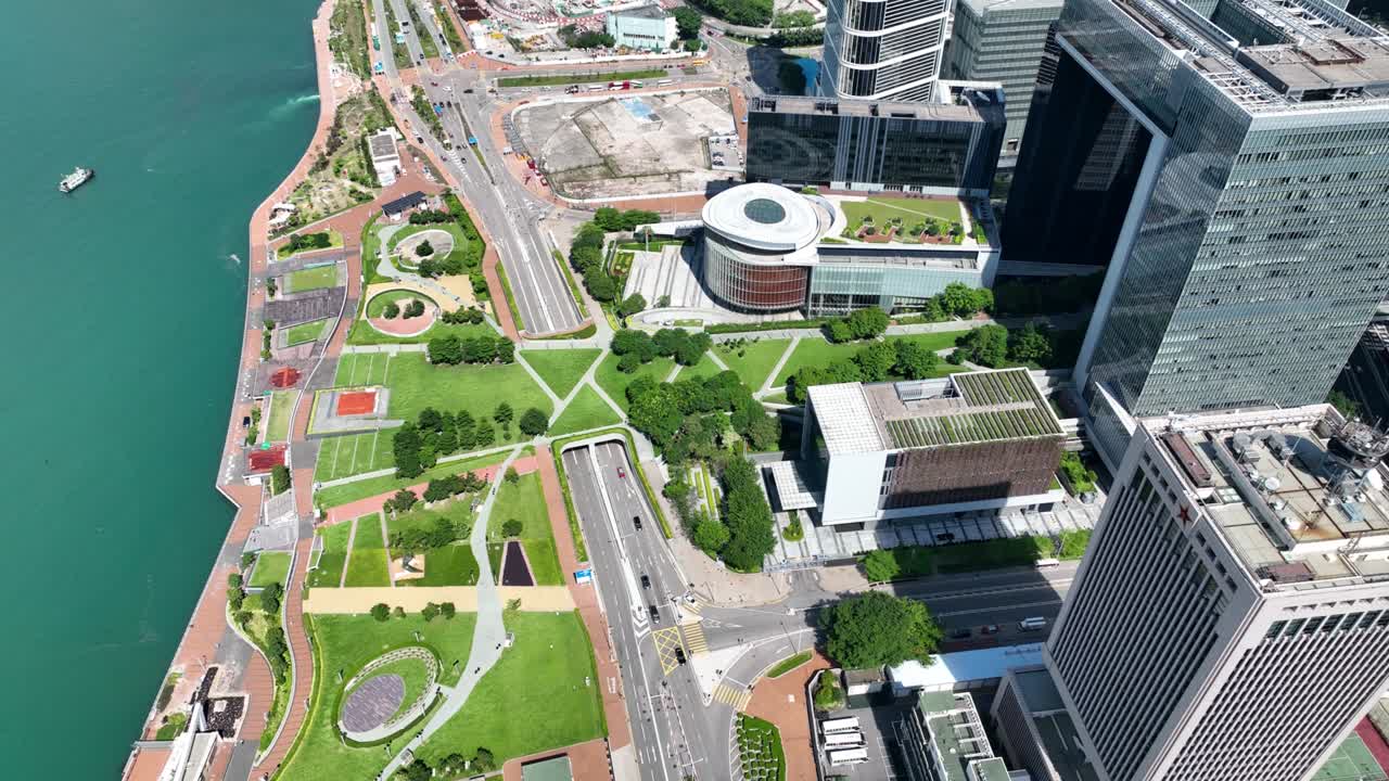 Aerial view of Hong Kong government headquarters