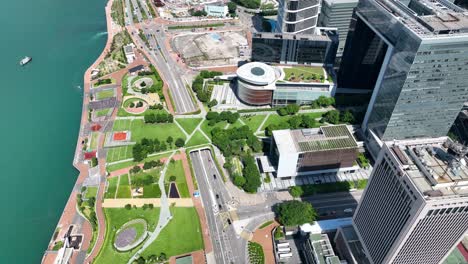 aerial view of hong kong government headquarters