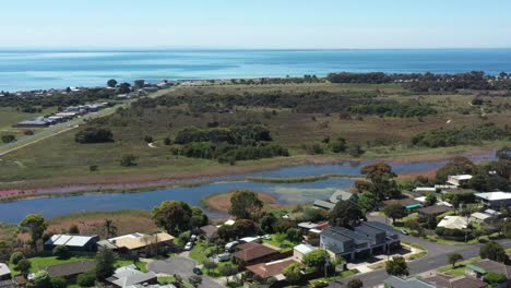 aerial tilt up portarlington point richard flora and fauna reserve