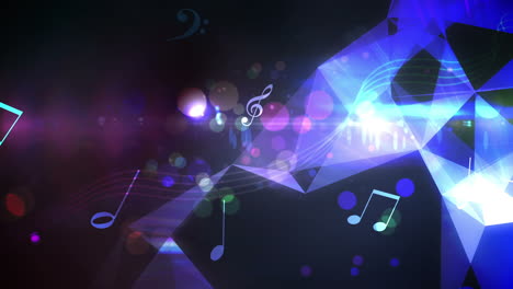 colourful abstract music design on black