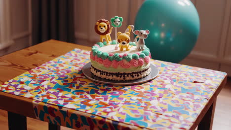 Adorable Animal-Themed Birthday Cake