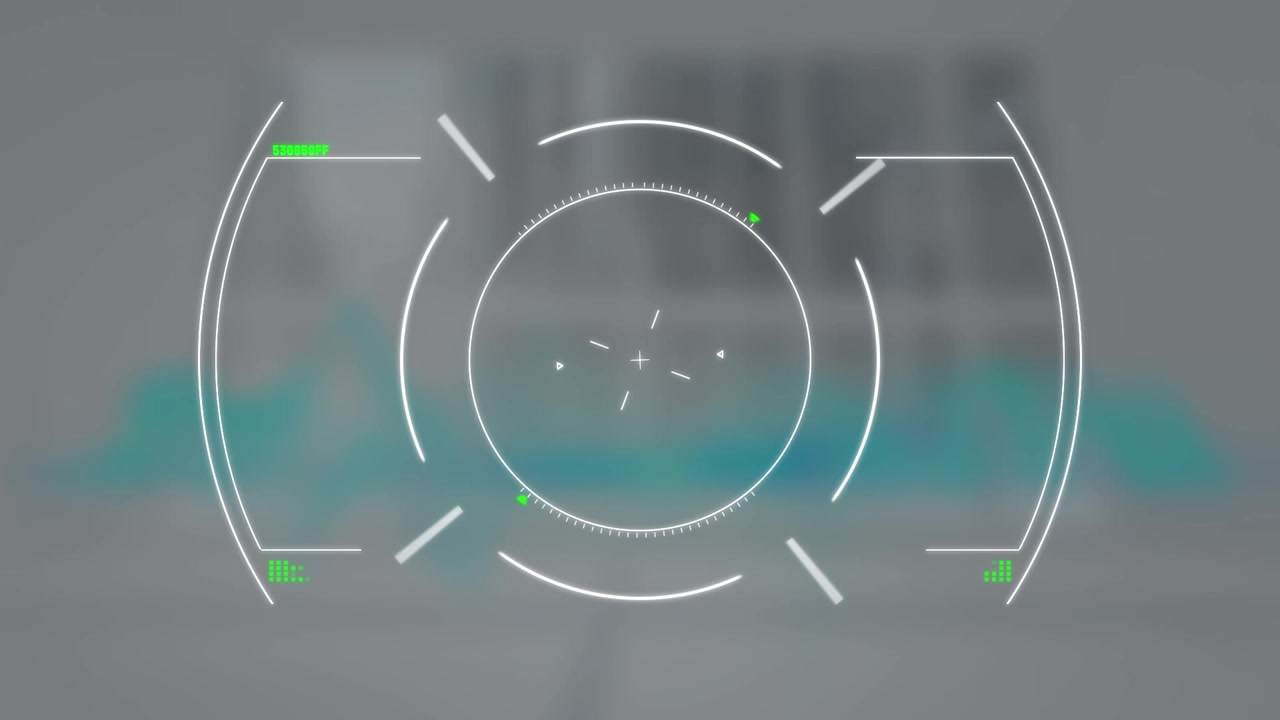 Animation of white circles over numbers scope of data processing