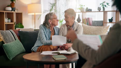elderly women in consultation with a professional