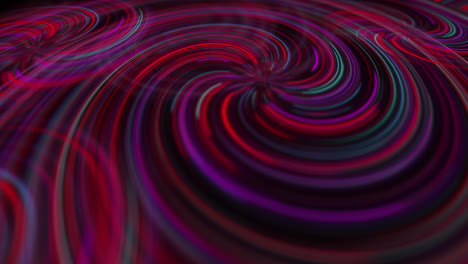 espiral de líneas de neón rojas y azules brillantes en movimiento