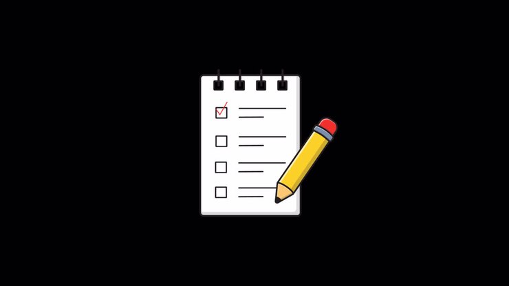 Animated Pencil Marking Items on a Checklist