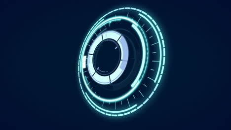 animación de la exploración del alcance sobre un fondo negro