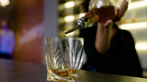 bartender serving a drink