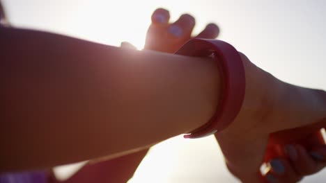 asian chinese american with sport watch by ocean