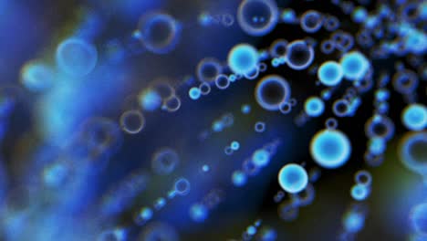 water drop pattern. blue bubbles. round object. 3d animation