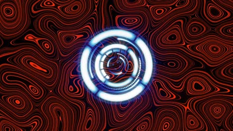 animación de la exploración del alcance sobre fondo líquido