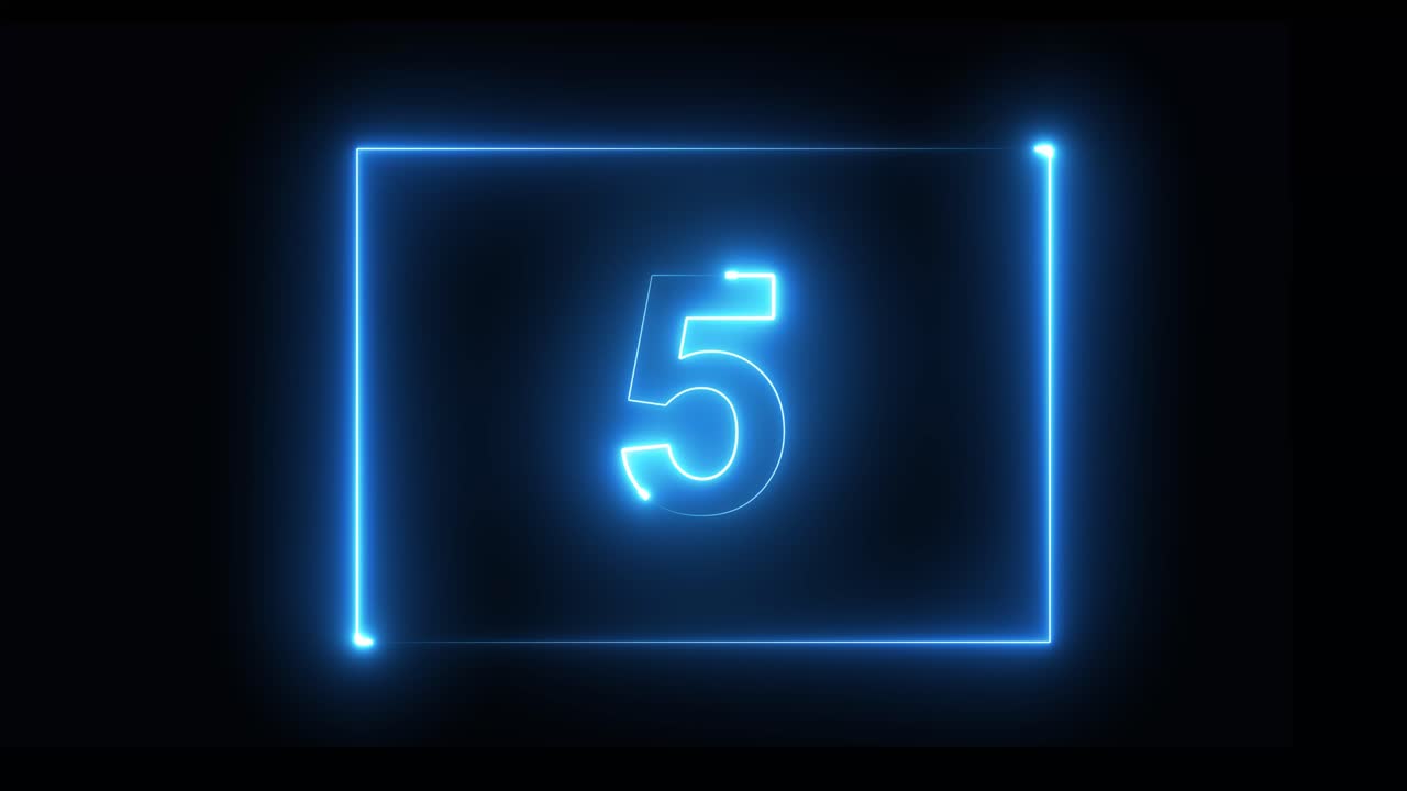 Neon Countdown Animation