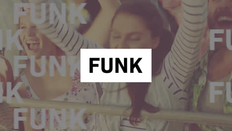 animación de funk sobre la gente divirtiéndose