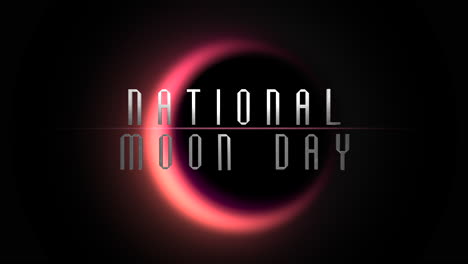 national moon day with red moon in dark galaxy