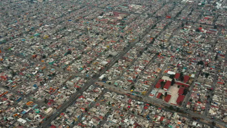 top view of suburban neighborhood in mexico city