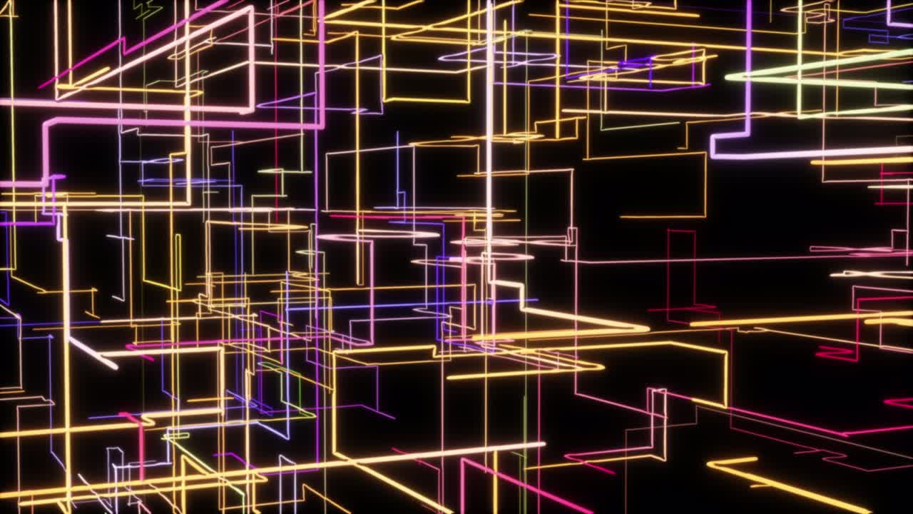 Abstract dynamic colorful corners in various colors