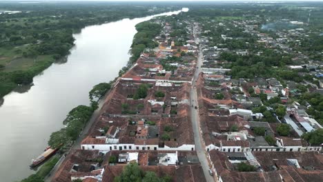 santa cruz de mompox colombia colonial style old town aerial view