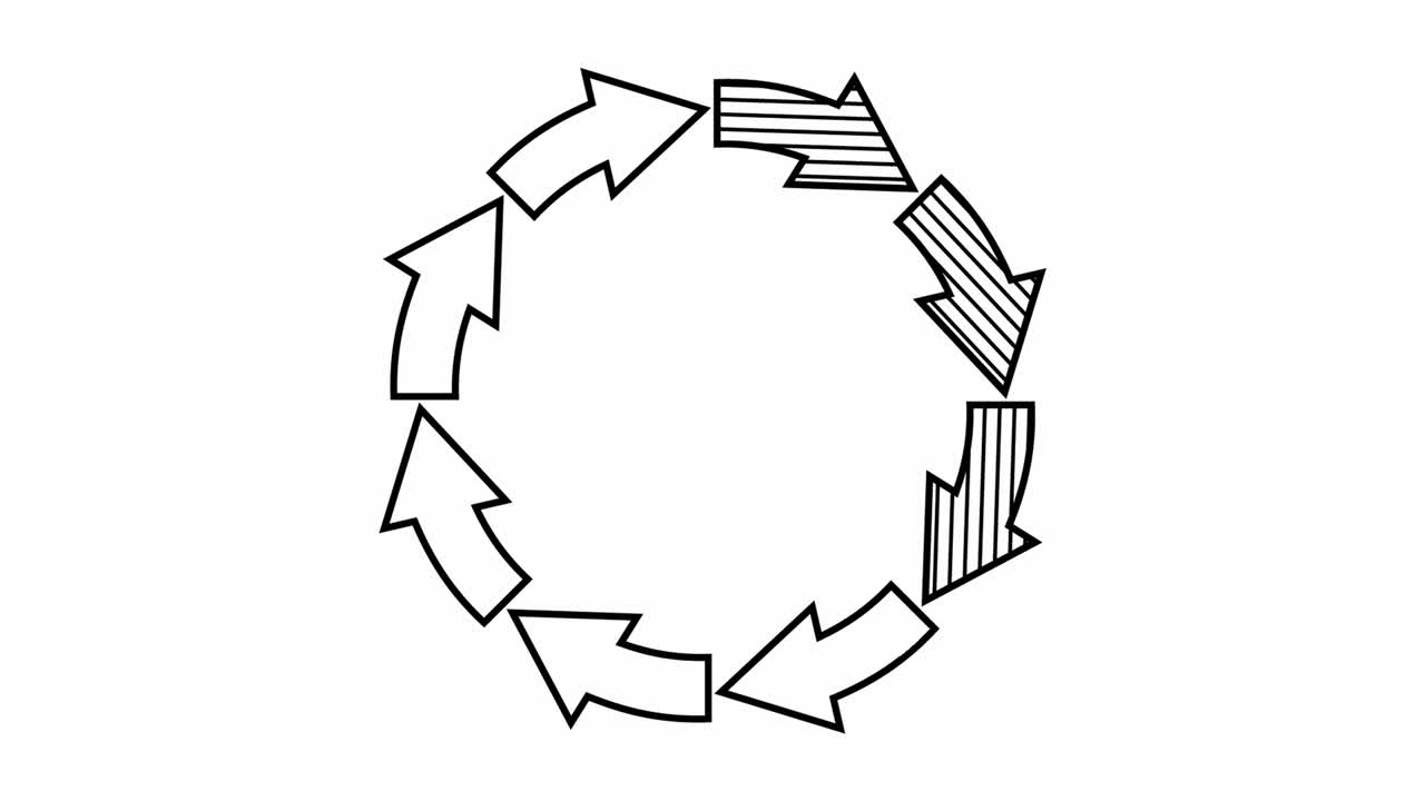 작은 화살표의 원.