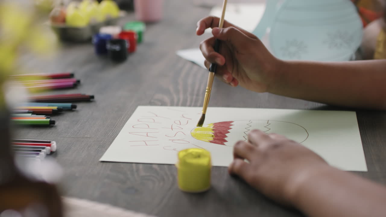Child Making Easter Card