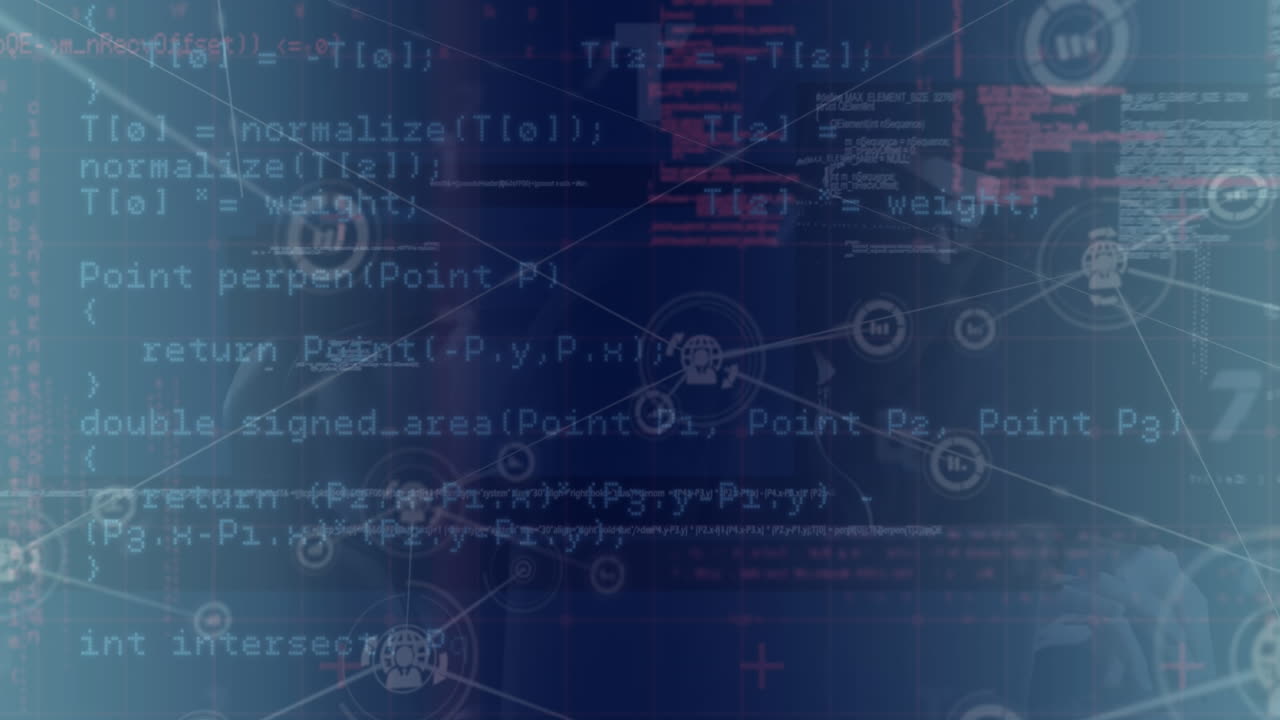 animación de la red de conexiones con procesamiento de datos