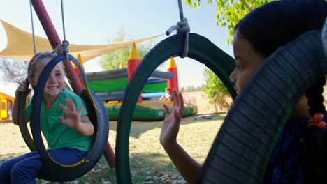 kids playing in the playground 4k