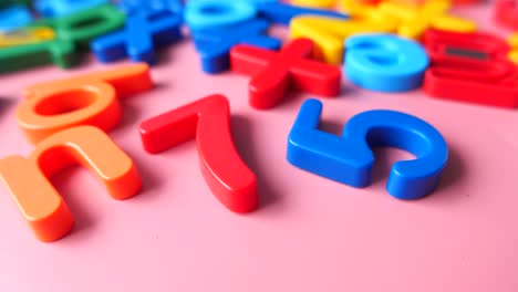 colorful magnetic letters and numbers