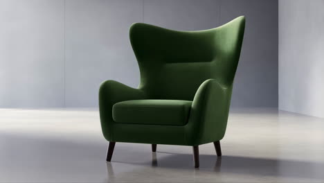 elegant green armchair in a modern interior