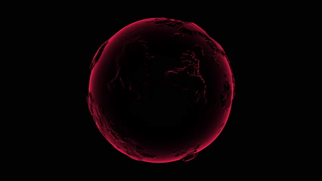 a red circle with black background