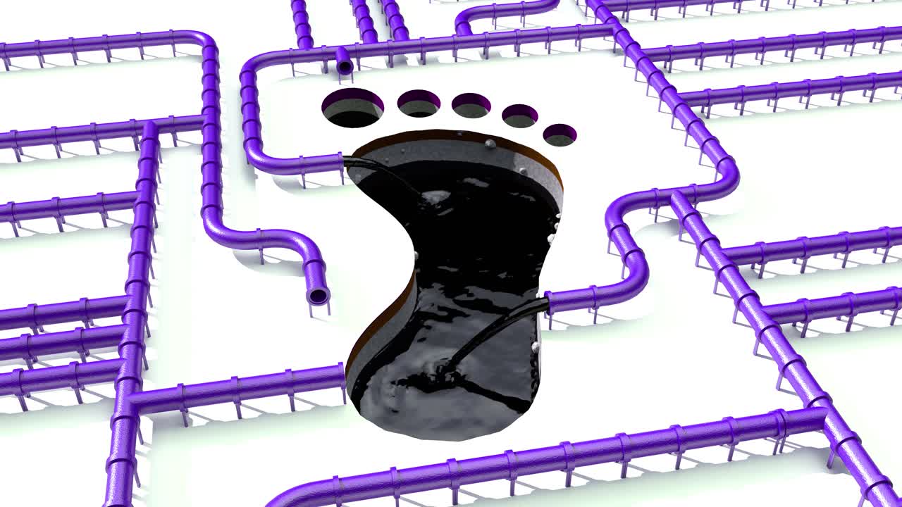 탄소 발자국 오일 보일 파이프 라인 오일 발자국 기후 변화