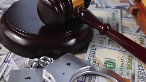 judge american sanctions the court imposed an arrest to on house of property with us dollars banknotes