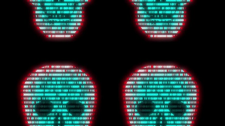 ID: 1350704065 Skulls Loop V01 Verticale animatie 4K