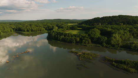 marshes on the nature park of lake sequoyah in arkansas, united states
