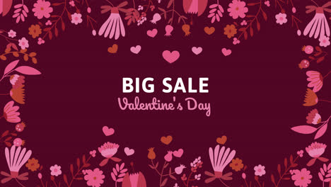 floral valentine's day big sale banner