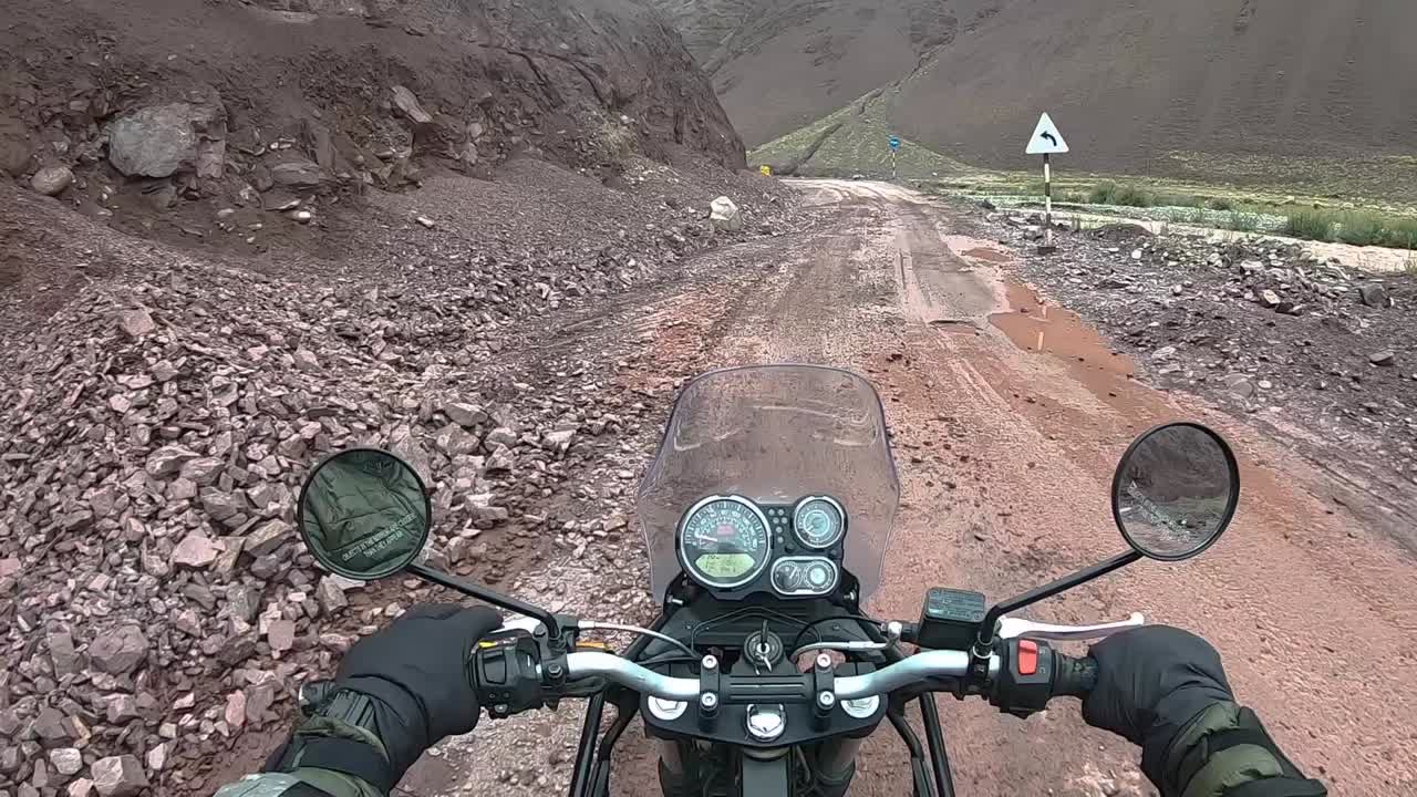Off-Road Motorcycle Adventure in the Andes Mountains