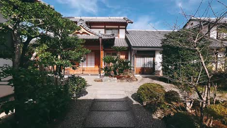 japanese garden and traditional house