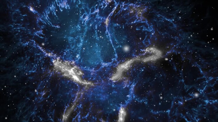 mysterious nebula clouds moving in the universe